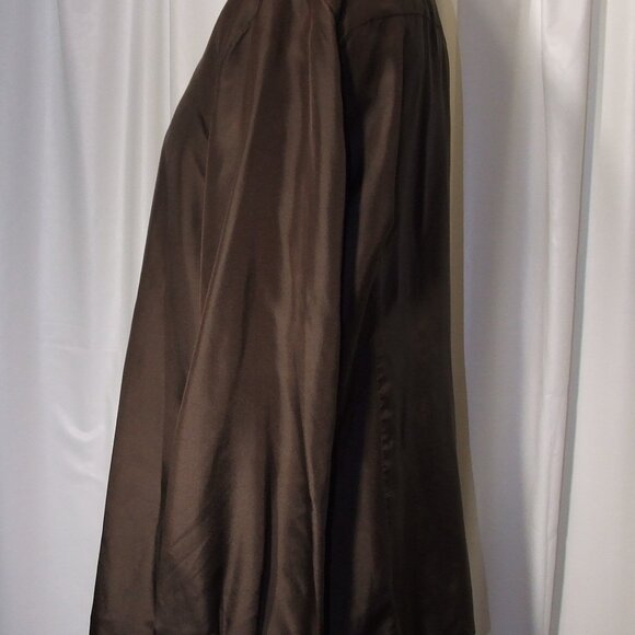 Rich Brown Silk Blouse Tunic Top Women's Size XL - Picture 3 of 4